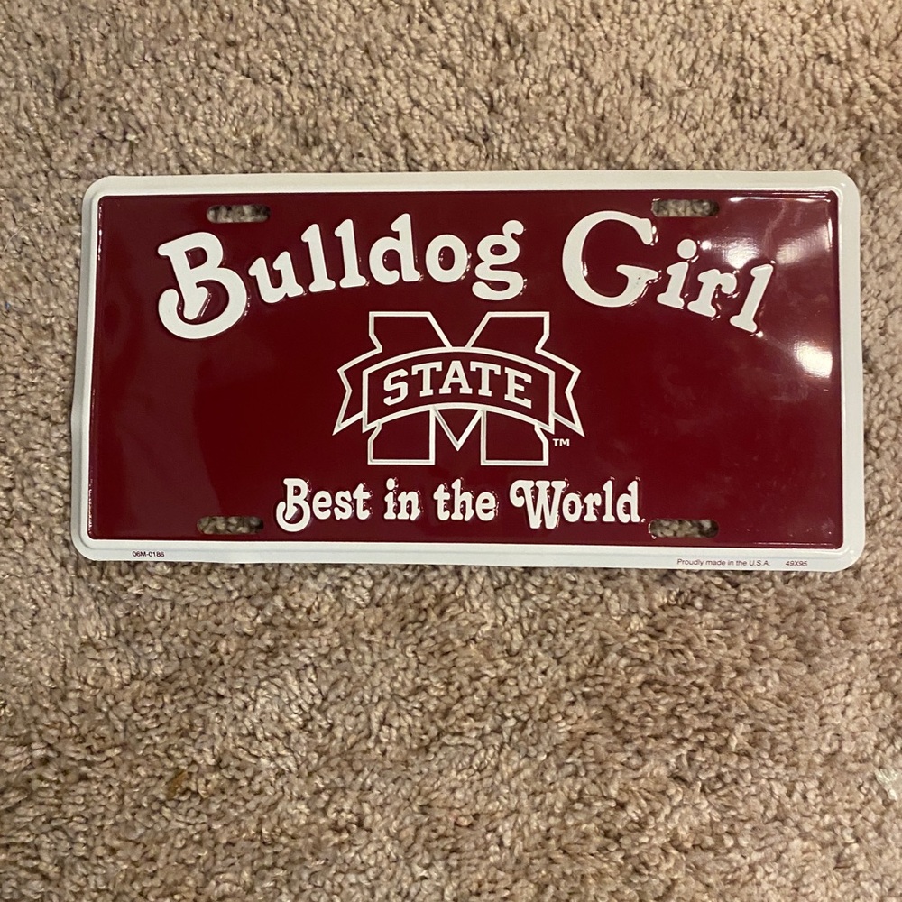 Mississippi State University Car Tag